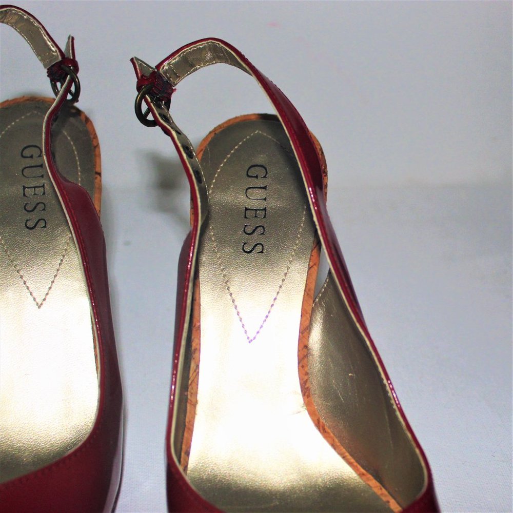 Guess Red Open Toe Heels - image 2